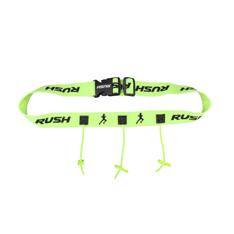 Ceinture porte dossard RUSH Basic Race belt Jaune avec 3 points