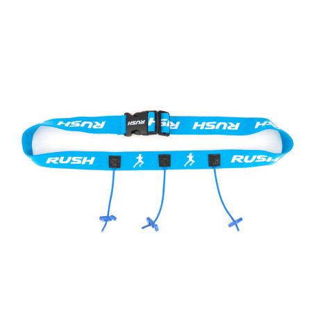 Ceinture porte dossard RUSH Basic Race belt  Blue avec 3 points