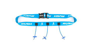 Ceinture porte dossard RUSH Basic Race belt  Blue avec 3 points