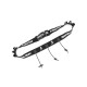 Ceinture porte dossard RUSH Energy Race belt Black avec 3 points de fixation et 6 porte gels