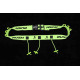 Ceinture porte dossard RUSH Energy Race belt Jaune avec 3 points de fixation et 6 porte gels
