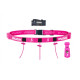 Ceinture porte dossard RUSH Energy Race belt Pink avec 3 points de fixation et 6 porte gels