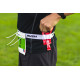 Ceinture porte dossard RUSH Energy Race belt Blanc avec 3 points de fixation et 6 porte gels