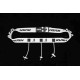 Ceinture porte dossard RUSH Energy Race belt Blanc avec 3 points de fixation et 6 porte gels