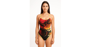 SWEAMS DRAGON ATTACK - Maillot femme 1 piece bretelles fines