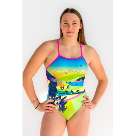 SWEAMS TRIATHLON SPIRIT - Maillot femme 1 piece bretelles fines