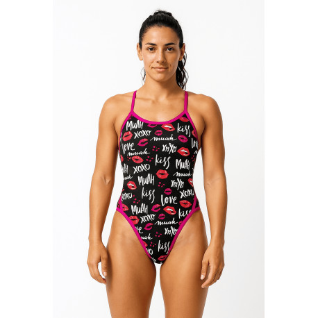SWEAMS KISS - Maillot femme 1 piece bretelles fines
