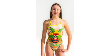 SWEAMS ALOHA TIKI - Maillot femme 1 piece bretelles fines