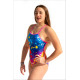 SWEAMS SPLASH - Maillot femme 1 piece bretelles fines