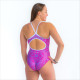 SWEAMS MANDALA FUSCHIA - Maillot femme 1 piece bretelles larges