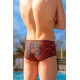 SWEAMS TRUNKS MANDALA ORANGE -NAVY - Boxer Natation Homme