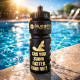 Bidon SWEAMS Can you swim faster than me - 750ml - Black Matt - GOLD