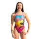 SWEAMS ALOHA YELLOW - Maillot femme 1 piece bretelles fines