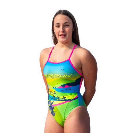 SWEAMS TRIATHLON SPIRIT - Maillot femme 1 piece bretelles fines
