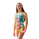 SWEAMS HAWAI TIKI - Maillot femme 1 piece bretelles fines
