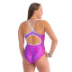 SWEAMS MANDALA FUSCHIA - Maillot femme 1 piece bretelles larges