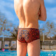 SWEAMS TRUNKS MANDALA ORANGE -NAVY - Boxer Natation Homme