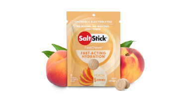 Pastilles electrolyte à croquer SALTSTICK Fastchew - saveur Pêche - 10 pastilles