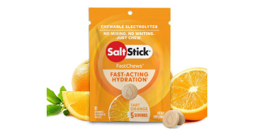 Pastilles electrolyte à croquer SALTSTICK Fastchew - saveur orange - 10 pastilles