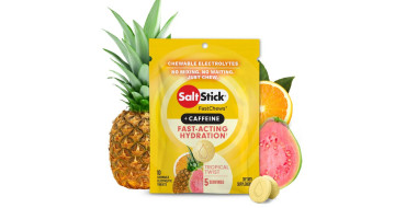Pastilles electrolyte à croquer SALTSTICK Fastchew - Saveur Tropical Twist + CAFFEINE - 10 pastilles