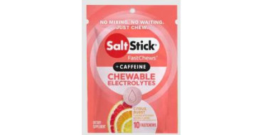 Pastilles electrolyte à croquer SALTSTICK Fastchew - Saveur Citrus Burst + CAFFEINE - 10 pastilles