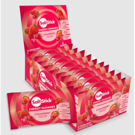 Gommes énergétiques SALTSTICK Energy GUMMIES - Saveur Strawberry - 10 sachets