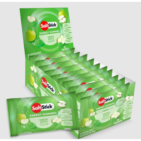 Gommes énergétiques SALTSTICK Energy GUMMIES - Saveur Green Apple - 10 sachets