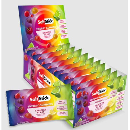Gommes énergétiques SALTSTICK Energy GUMMIES - Saveur Rainbow Blast - 10 sachets