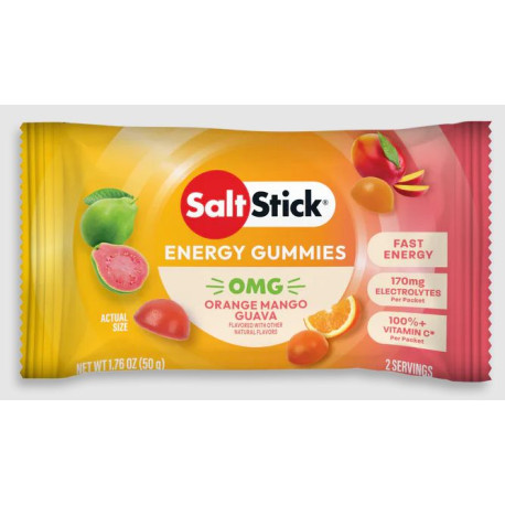Gommes énergétiques SALTSTICK Energy GUMMIES - Saveur OMG (Orange Mangue Goyave)- 1 sachet