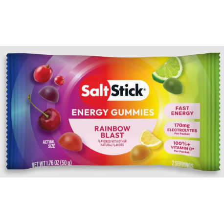 Gommes énergétiques SALTSTICK Energy GUMMIES - Saveur Rainbow Blast - 1 sachet