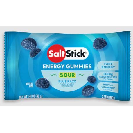 Gommes énergétiques SALTSTICK Energy GUMMIES - Saveur SOUR Blue Razz - 1 sachet