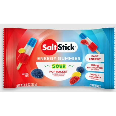 Gommes énergétiques SALTSTICK Energy GUMMIES - Saveur SOUR Pop Rocket - 1 sachet