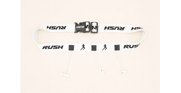 Ceinture porte dossard RUSH Basic Race belt Blanc avec 3 points