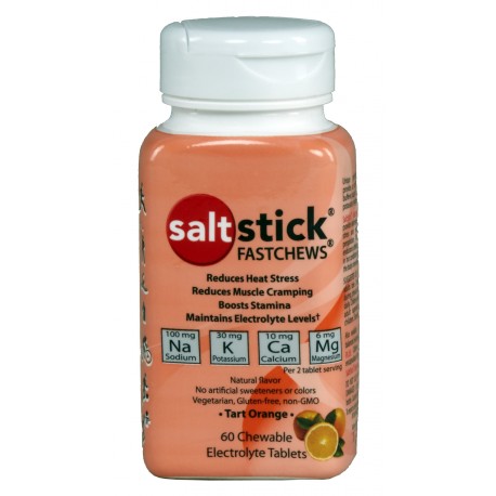 SALTSTICK Fastchews gums orange - Boite de 60 gums electrolyte à mâcher 
